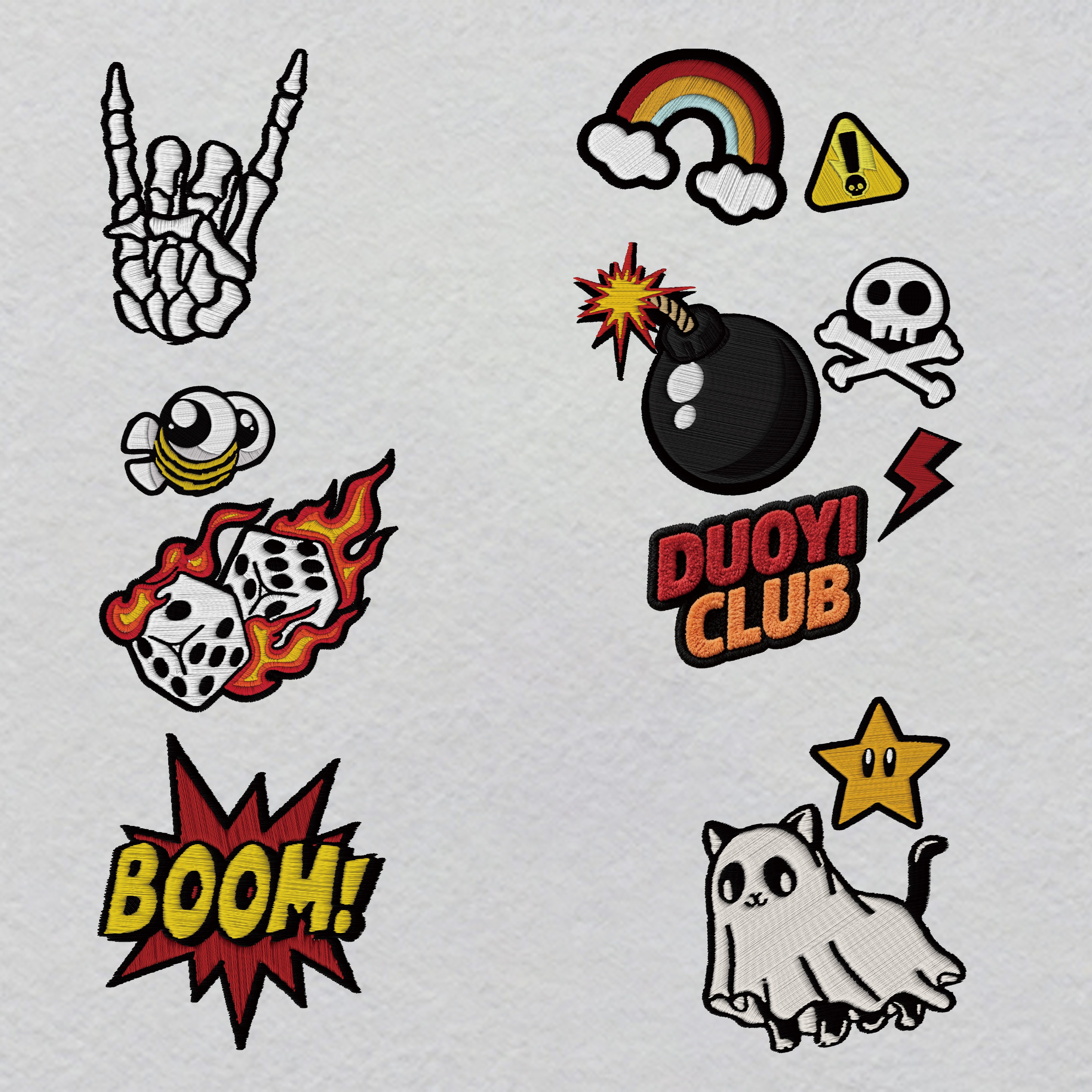 P000189-w30.27h35	Neon Traffic Light Sequence Patch | Glowing Stop, Wait, Go