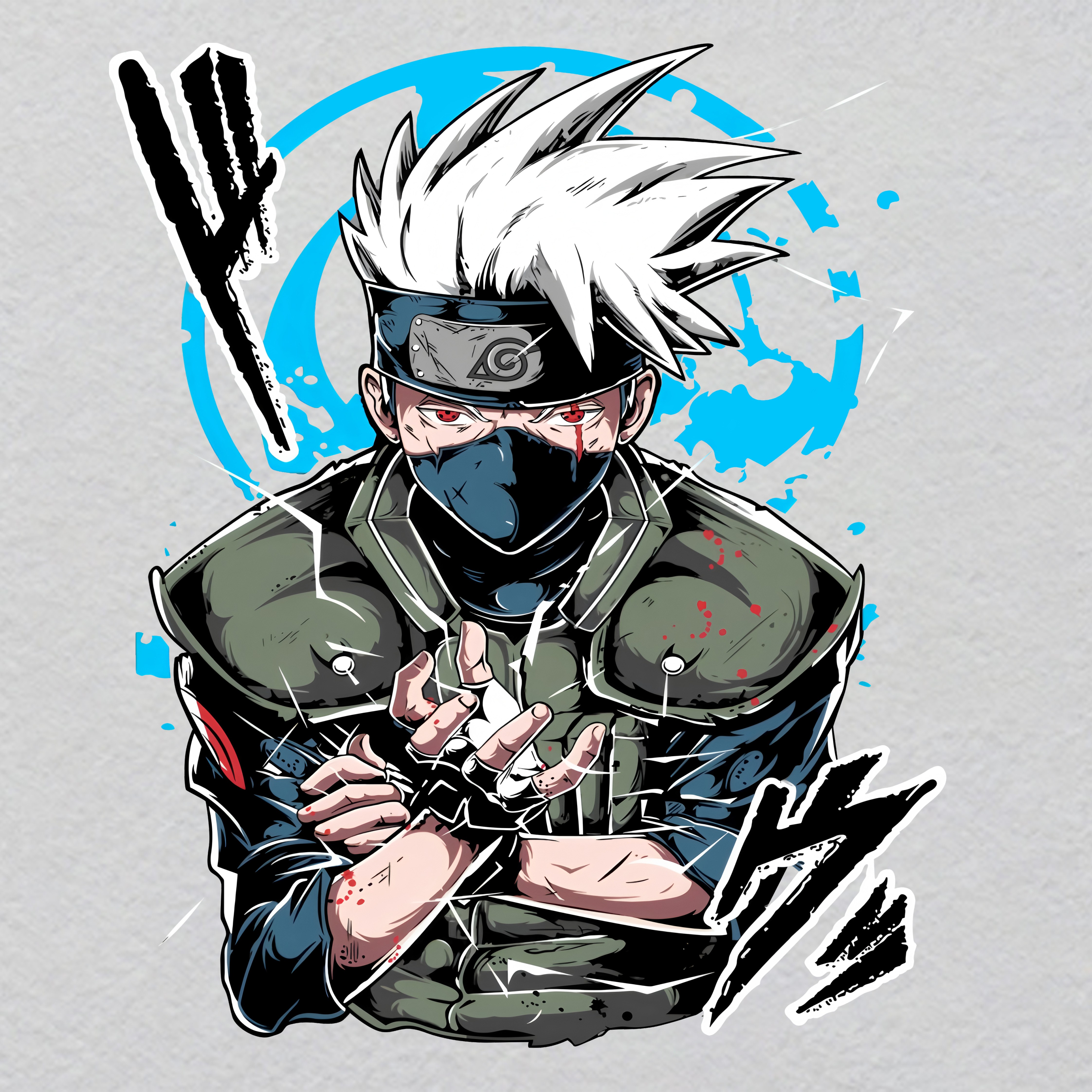 X00056-w29.18h35	Crystal Broken Gyroscope Iron-On | Glowing Lost Balance & Spin