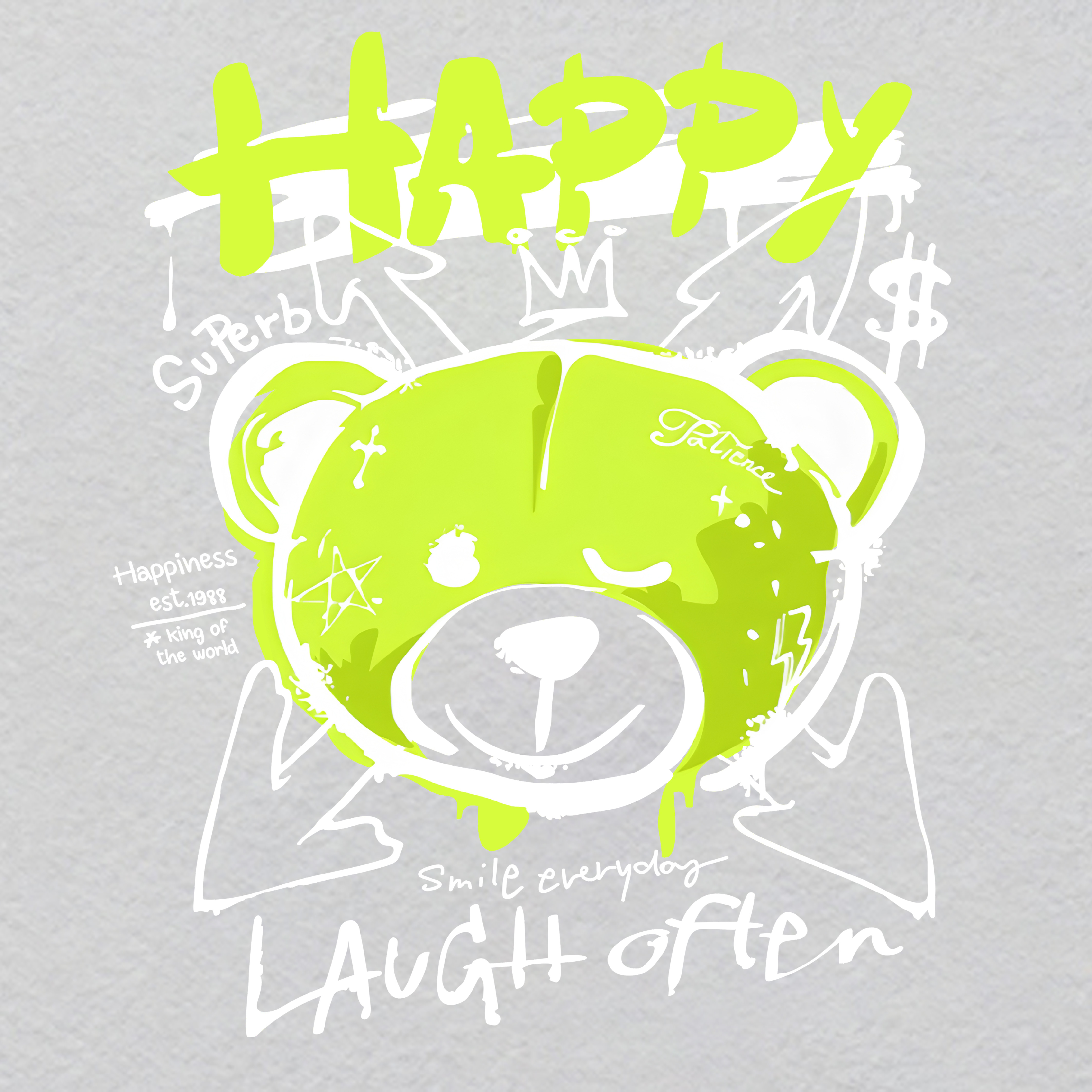 X00077-w29.18h35	Phosphorescent Algae Swirl UV Patch | Slow Glow After Light