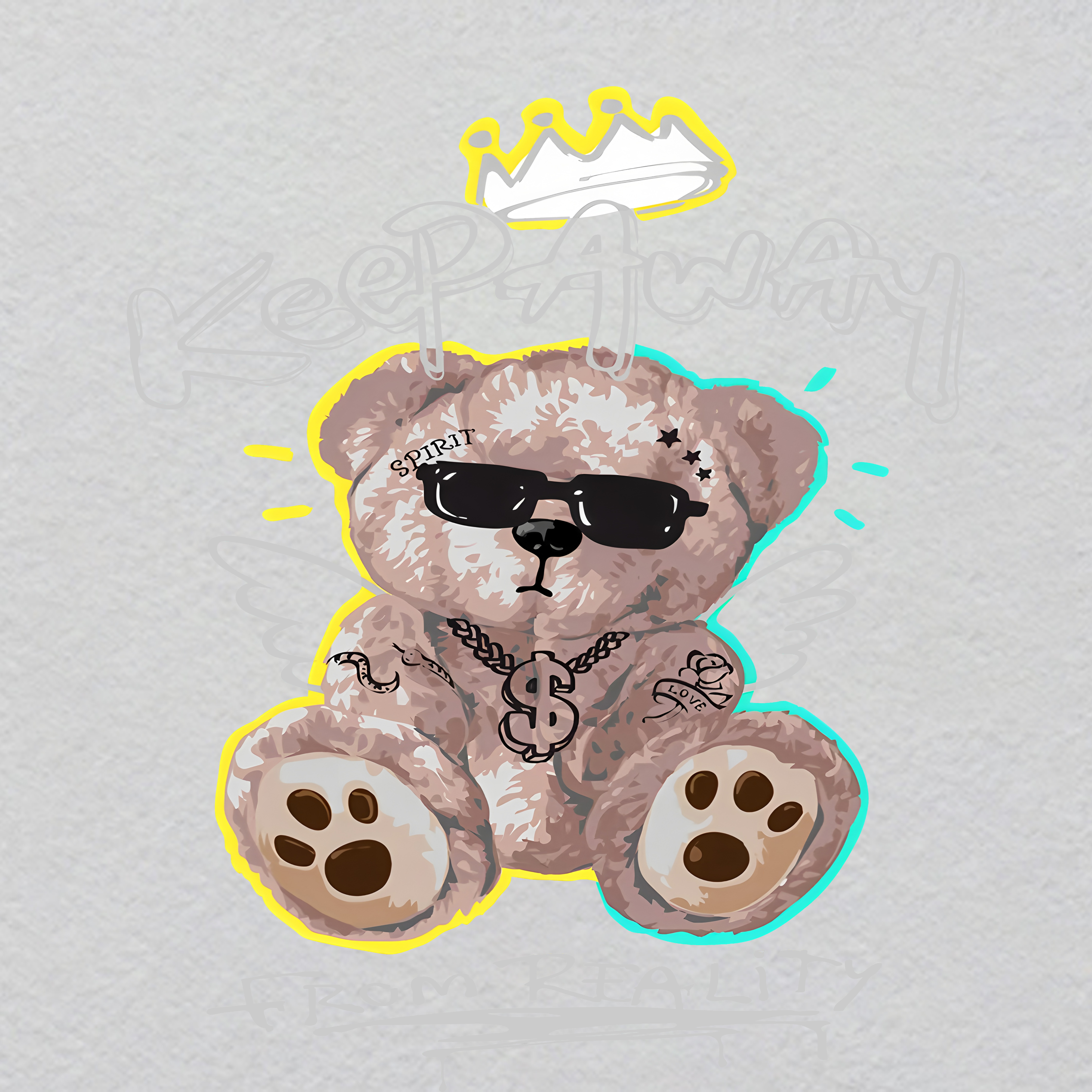 X00060-w29.18h35	Neon "Capgras Delusion" Patch | Glowing Imposter Double Face