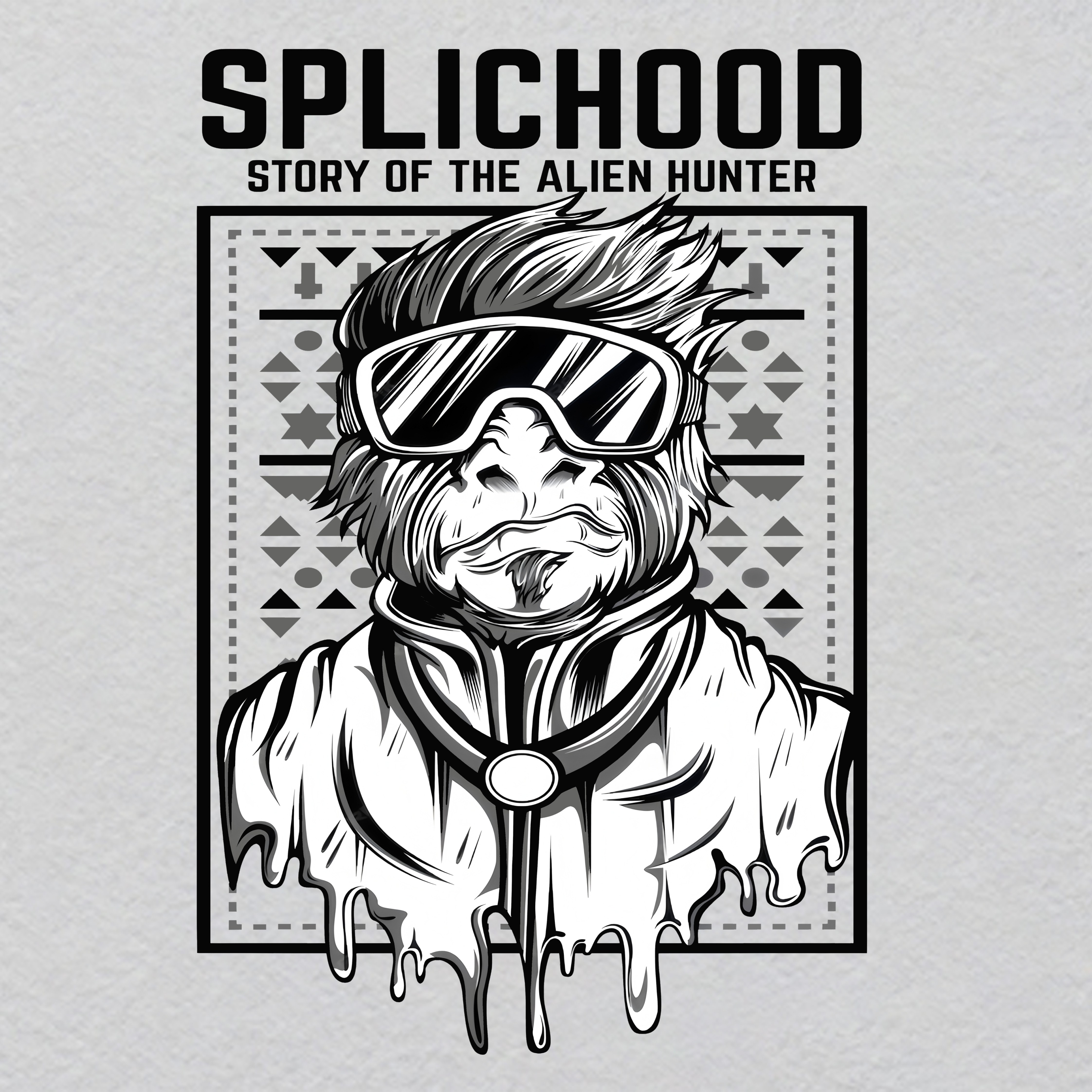 X00102-w23.33h35	"Neon Pressure Wave" Crystal Label | Sonic Boom Visualization