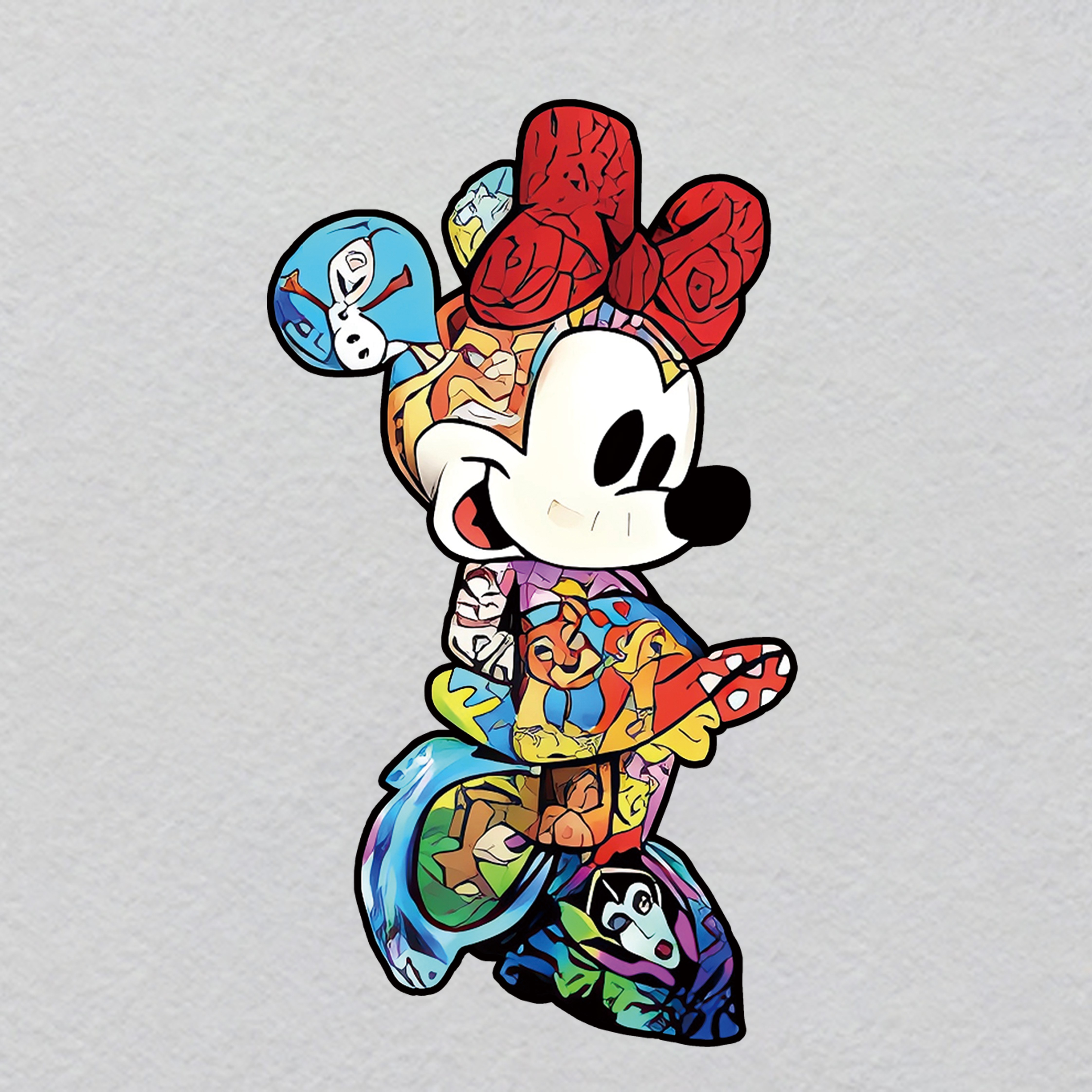 Z000185-w18.5h33	Crystal Antique Scale Balance Iron-On | Glowing Justice & Truth