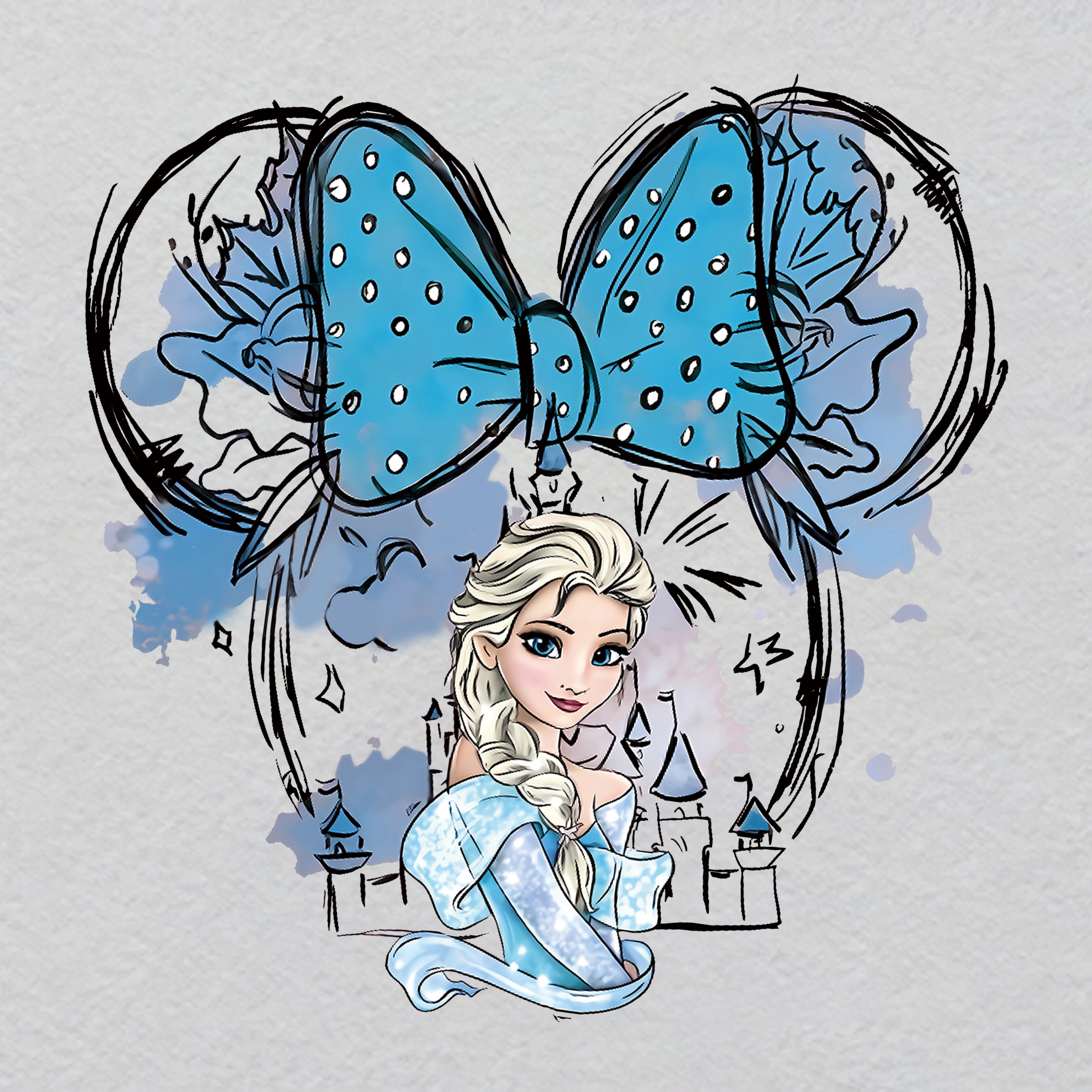 Z000175-w32.2h33	"Echo Location" Crystal Iron-On | Glowing Bat & Sound Waves