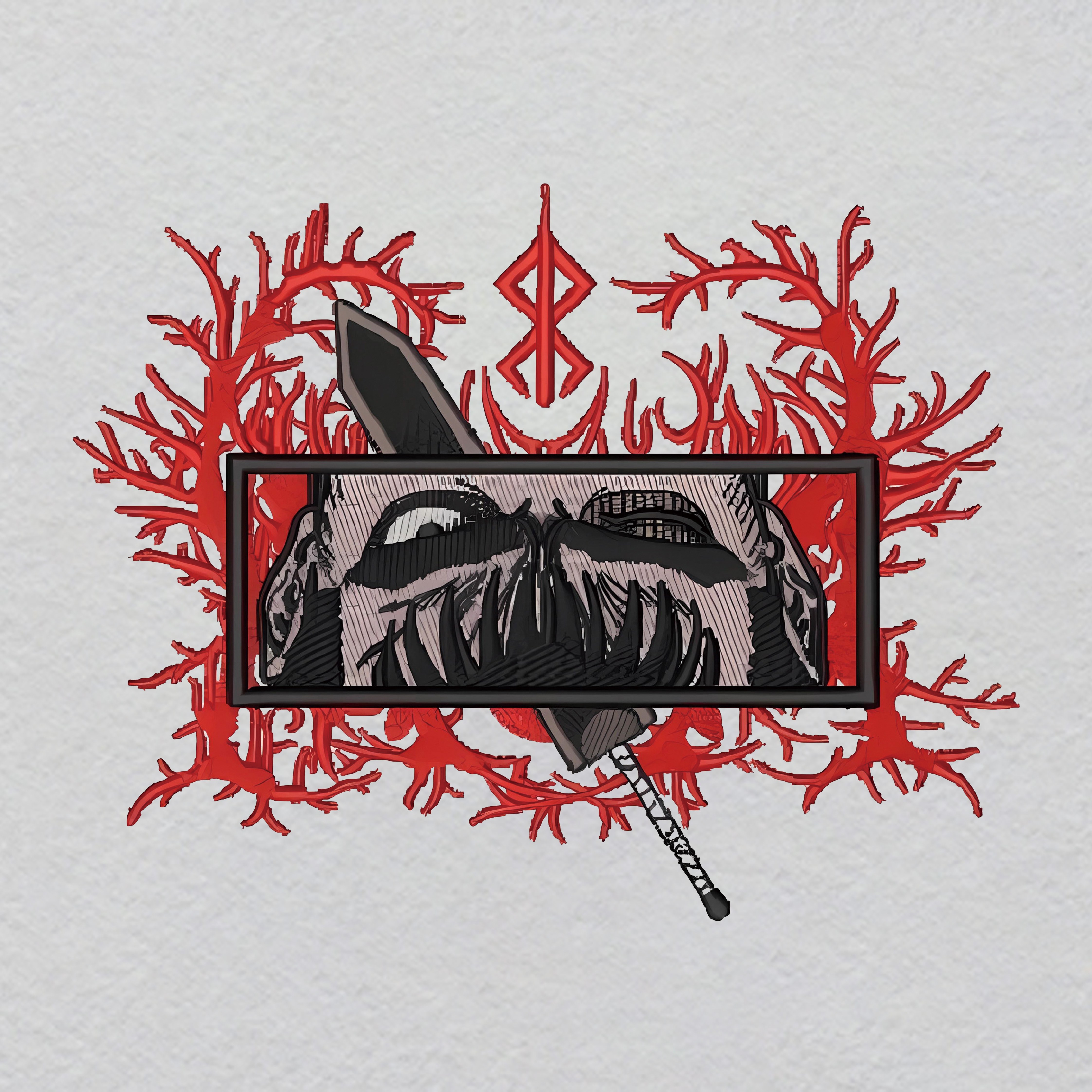 Z000150-w33h25.7	Crystal Soundwave of Laughter Iron-On | Visualized Joy Glow