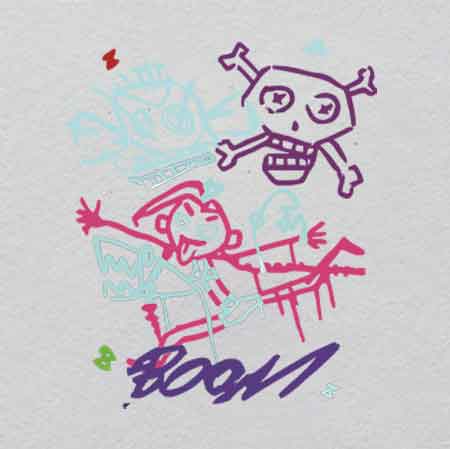 Z000276-w28h33	Crystal Pirate Treasure Chest Iron-On | Overflowing with Glow Coins