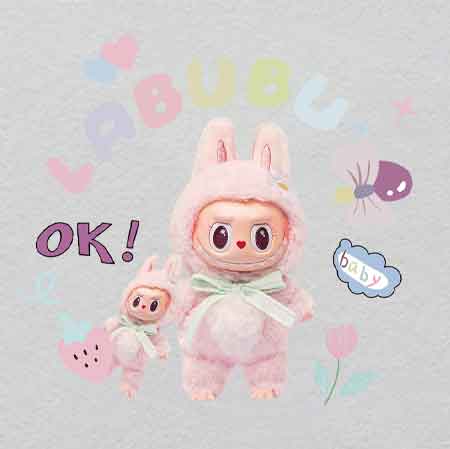 labubu（252）-w34.1h31	Labubu Nighttime Glow Iron-On Crystal Patch