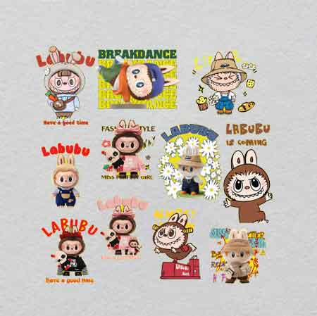 labubu（20）-w34.8h35	Shine in the Dark: Labubu UV Crystal Patch Collection