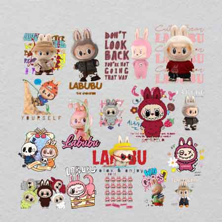 labubu（28）-w33.8h33.3	Labubu Glow Patches: UV Crystal Label Design