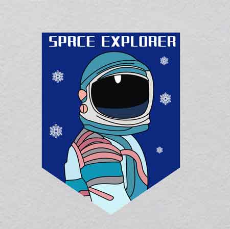 Astronaut armband w20.7h27.1	UV Cherenkov Radiation Patch | Glowing Blue Reactor Pool Effect