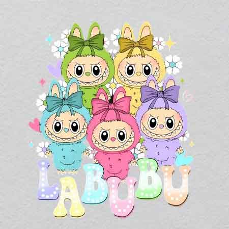 labubu（269）-w15.5h18.2	Labubu Charm: UV Crystal Iron-On for Fashion