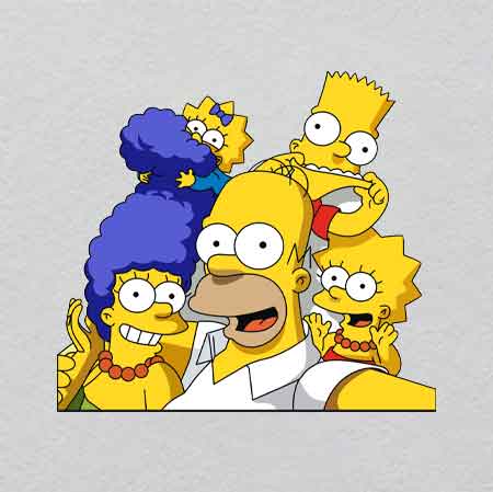 The Simpsons w35H31	 Crystal Label | Sound Wave Reflection Pattern