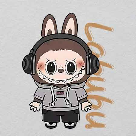 labubu（177）-w27.8h35	Labubu Surprise: UV Crystal Details Iron-On