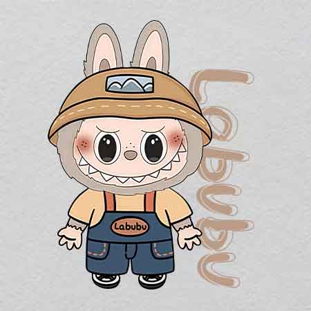 labubu（185）-w27h35	Labubu Crystal Glow Iron-On Patch Set