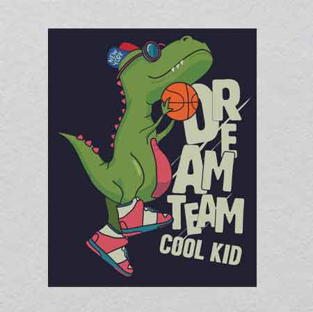 Chao brand dinosaur w28.2h35	Neon Pollen Cloud UV Patch | Glowing Botanical Explosion