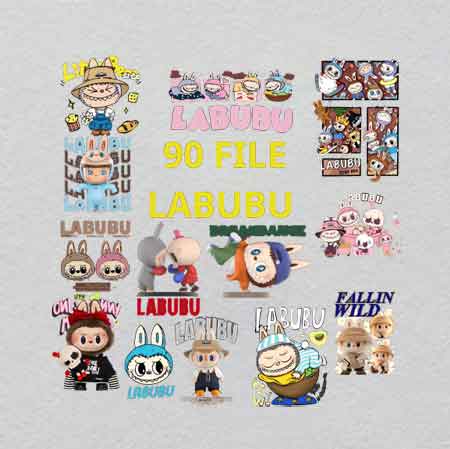 labubu（69）-w34.26h34.22	Labubu Adventure: Glowing Crystal Iron-On Labels