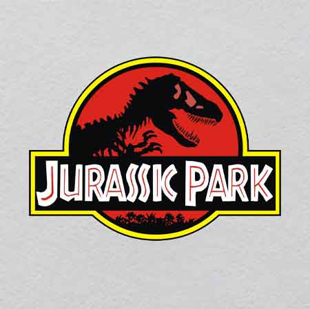 Jurassic Park w32.7h24	Neon  Warning Patch | Glowing Error Message