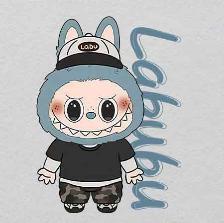 labubu（178）-w25.74h35	Style with Labubu: UV Crystal Iron-On Badges