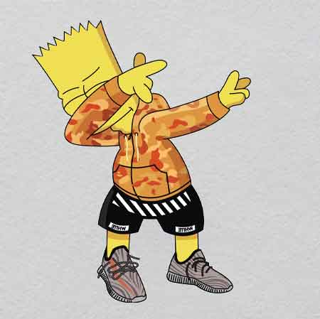 Camouflage Simpson W26.1H33.7	 Iron-On | Glowing Self-Reinforcing System