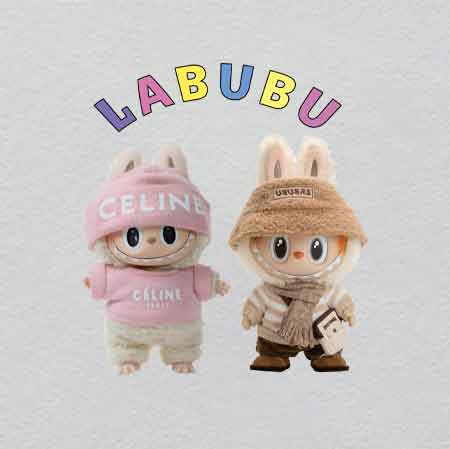 labubu（232）-w32.2h35	Labubu Fun: Iron-On Patch with UV Crystal Label