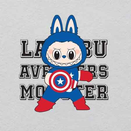 labubu（270）-w24h26	Crystal Glow Labubu Iron-On Patch Gift