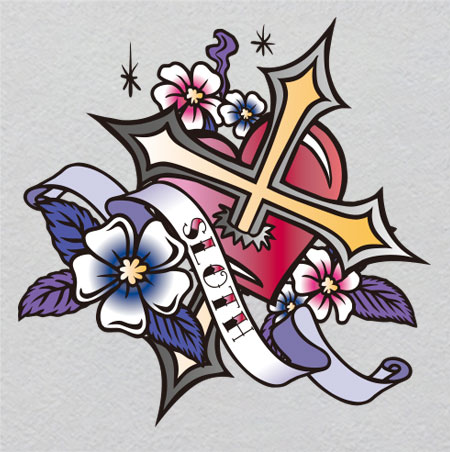 KELUOXIN07w3.5h3.47	Face in Clouds Crystal Iron-On | Pattern Glow